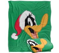 LOGOVISION Looney Tunes Daffy Duck Santa Hat Silky Touch Super Soft Throw Blanket 152 X 127 Cm