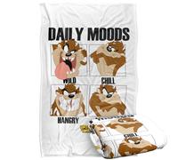 LOGOVISION Looney Tunes Taz Daily Moods Silky Touch Super Soft Throw Blanket 91 x 147 Cm