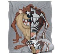LOGOVISION Looney Tunes Taz Half Skeleton Silky Touch Super Soft Throw Blanket 152 X 127 Cm