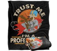 LOGOVISION Looney Tunes Wile E Coyote I'M A Professional Silky Touch Super Soft Throw Blanket 152 X 127 Cm