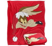 LOGOVISION Looney Tunes Wile E. Coyote Santa Hat Silky Touch Super Soft Throw Blanket 152 X 127 Cm