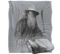 LOGOVISION Lord of The Rings Fellowship Gandalf Ian Mc Kellen Grey Silky Touch Super Soft Throw Blanket 50"x60"