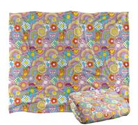 LOGOVISION Popples Blanket, 152 x 127 cm Pop Pattern Silky Touch Super Soft Throw Blanket