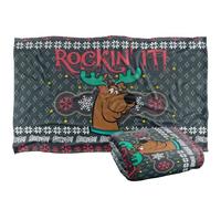 LOGOVISION Scooby Doo! Rockin' It Ugly Christmas Sweater Silky Touch Super Soft Throw Blanket 91 x 147 Cm