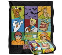 LOGOVISION Scooby Doo Squares Silky Touch Super Soft Throw Blanket 50"x60"