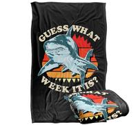 LOGOVISION Shark Week Television Series Officially Licensed Guess The Silky Touch Super Soft Throw Blanket 36"x58"