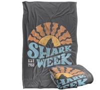 LOGOVISION Shark Week Television Series Officially Licensed Lino Sunset Silky Touch Super Soft Throw Blanket 36"x58"