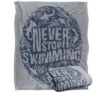 LOGOVISION Shark Week Television Series Officially Licensed Never Stop Swimming Silky Touch Super Soft Throw Blanket 50"x60"