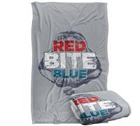 LOGOVISION Shark Week Television Series Officially Licensed Red Bite and Blue Silky Touch Super Soft Throw Blanket 36"x58"