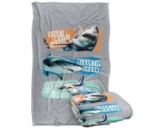 LOGOVISION Shark Week Television Series Officially Licensed Stripes Silky Touch Super Soft Throw Blanket 36"x58"