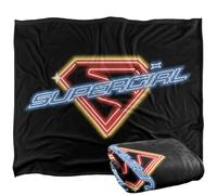 LOGOVISION Supergirl 2026 Neon Glow Shield Silky Touch Super Soft Throw Blanket 152 X 127 Cm