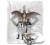 LOGOVISION Superman 2025 Justice Gang Trio Grey Logo Silky Touch Super Soft Throw Blanket 152 X 127 Cm