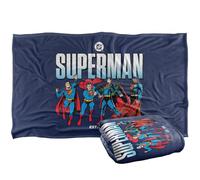 LOGOVISION Superman Across The Years Line Up Silky Touch Super Soft Throw Blanket 91 x 147 Cm