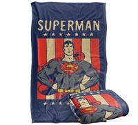 LOGOVISION Superman DC Retro Liberty Silky Touch Super Soft Throw Blanket 36"x58"