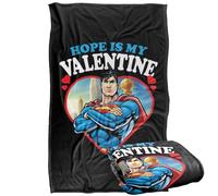 LOGOVISION Superman Hope Is My Valentine Silky Touch Super Soft Throw Blanket 91 x 147 Cm