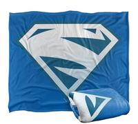 LOGOVISION Superman Logo Shield 1997 Silky Touch Super Soft Throw Blanket 50"x60"