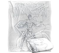 LOGOVISION Superman Man Of Steel Sketch Silky Touch Super Soft Throw Blanket 152 X 127 Cm