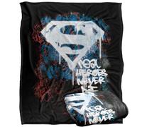 LOGOVISION Superman Real Heroes Never Die Silky Touch Super Soft Throw Blanket 152 X 127 Cm