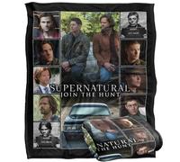 LOGOVISION Supernatural Sam Dean Squares Silky Touch Super Soft Throw Blanket 152 X 127 Cm