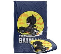 LOGOVISION The Batman (2022) Batmobile Wheelie Chibi Silky Touch Super Soft Throw Blanket 91 x 147 Cm