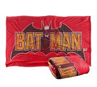 LOGOVISION The Batman 2022 Vintage Bat Logo On Red Silky Touch Super Soft Throw Blanket 36"x58"