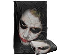 LOGOVISION The Dark Knight Heath Ledger Large Joker Face Silky Touch Super Soft Throw Blanket 91 x 147 Cm