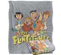 LOGOVISION The Flintstones Family And Logo Silky Touch Super Soft Throw Blanket 152 X 127 Cm