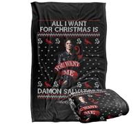 LOGOVISION The Vampire Diaries All I Want For Christmas Is Damon Salvatore Silky Touch Super Soft Throw Blanket 91 x 147 Cm