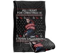 LOGOVISION The Vampire Diaries All I Want For Christmas Is Stefan Salvatore Silky Touch Super Soft Throw Blanket 91 x 147 Cm
