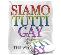 LOGOVISION White Lotus Siamo Tutti Gay Silky Touch Super Soft Throw Blanket 152 X 127 Cm
