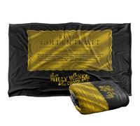 LOGOVISION Willy Wonka And The Chocolate Factory Golden Ticket Silky Touch Super Soft Throw Blanket 91 x 147 Cm