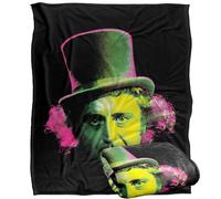 LOGOVISION Willy Wonka And The Chocolate Factory Willy Wonka Face Silky Touch Super Soft Throw Blanket 152 X 127 Cm
