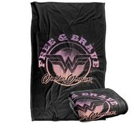 LOGOVISION Wonder Woman Free And Brave Silky Touch Super Soft Throw Blanket 91 x 147 Cm