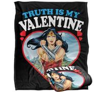 LOGOVISION Wonder Woman Truth Is My Valentine Silky Touch Super Soft Throw Blanket 152 X 127 Cm