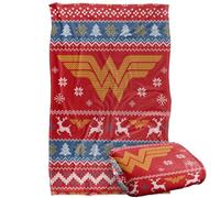 LOGOVISION Wonder Woman Ugly Christmas Sweater Logo Silky Touch Super Soft Throw Blanket 91 x 147 Cm