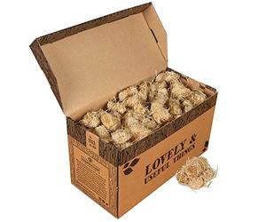 Logpile - 200 Natural Firelighters | Fast Lighting for Wood Burners, Pizza Ovens, BBQs, Fire Pits & Stoves | 100% British, Eco-Friendly & Plastic-Free, Odourless, Sustainable