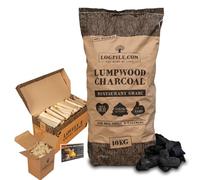 Logpile BBQ Starter Kit, 10kg Charcoal, Kindling, Matches & Firelighters