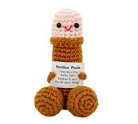 LOGRRMTH Handmade Crochet Knitted Wool Dolls Yarn-Knitted Gifts Positive Energy Desktop Decorations