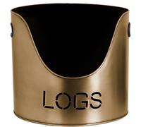 Logs & Kindling Buckets with Matchstick Holder - Bronze
