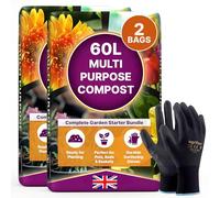 Logs Online 120L Multi Purpose Compost - 2 Bags of 60L Bundle - Potting Compost & Potting Soil with Gardening Gloves - Soil for Indoor Plants, House Plants, Garden Pots & Outdoor Pots