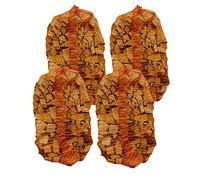 Logs Online (4 Net Bags) Kiln Dried Natural Kindling Wood. Perfect for Fire Pit, BBQ, Pizza Oven & Log Burner. Easy Lighting & Reduced Smoke. 4kg per Net Bag. Sustainably Sourced.
