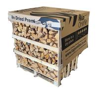 Logs Online 500kg Crate Kiln Dried Birch Firewood Logs for Outdoor Fire Pit, Chiminea, Log Burner & Pizza Oven. Under 20% Moisture Hardwood Chunky Logs, Long Burn Fire Wood