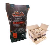 Logs Online Barbecue Bundle - 12 kg Charcoal Guru Restaurant Grade Lumpwood Charcoal + 50 Natural Firelighters (1x 12kg Charcoal & 50 Loglites)