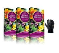 Logs Online Garden Bundle including our Logs Online Black Gardening Gloves and Growmoor 3 x 40L Bags Multi-Purpose Potting Compost