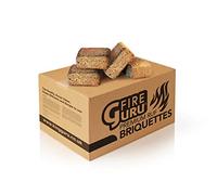 Logs Online Glow Wood Premium Quality RUF Winter Fuel Log Birch Briquettes. Perfect for Burning on Open Fires, Multi-Fuel Stoves & Wood Burner (3 Packs (27kg))