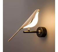LOGT LED Wall Lamp Indoor Bird Rotatable Animals Bird Wall Light Bed Lamp Gold 10W 3000K/4500K/6000K Metal Acrylic Wall Lighting Modern Decoration for Bedroom Wall Sconces Room Children's Room Dining