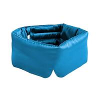 LOHAS Home Uthra-Large 100% Nature Silk Sleep Mask 3D Cover Double-Sided Mulberry Silk Blackout Eye Mask, Peacock Blue