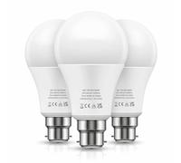 LOHAS-LED Bayonet Light Bulb Cool White, 100 Watt Bayonet Light Bulbs, Daylight Bulbs 6000K Bright Light Bulb Bayonet, 1100LM 12W A60 BC GLS Energy Saving Bulb, Kitchen Bedroom Living Room, 3 Pack