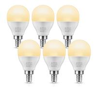 LOHAS-LED Light Bulbs, 600 Lumens E14 LED Light Bulb, 7 W Golf Ball Bulb, 3000K Warm White, Non-dimmable, P45 Energy Saving LED Bulbs, Pack of 6