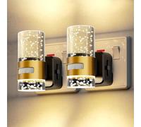 LOHAS-LED Motion Sensor Night Light Plug in Wall, Plug in Night Light Warm White 3000K, ON/Off/AUTO Modes, 0-100lm Dimmable, Acrylic Nightlight for Hallway Stairs Bedroom, 2 Pack